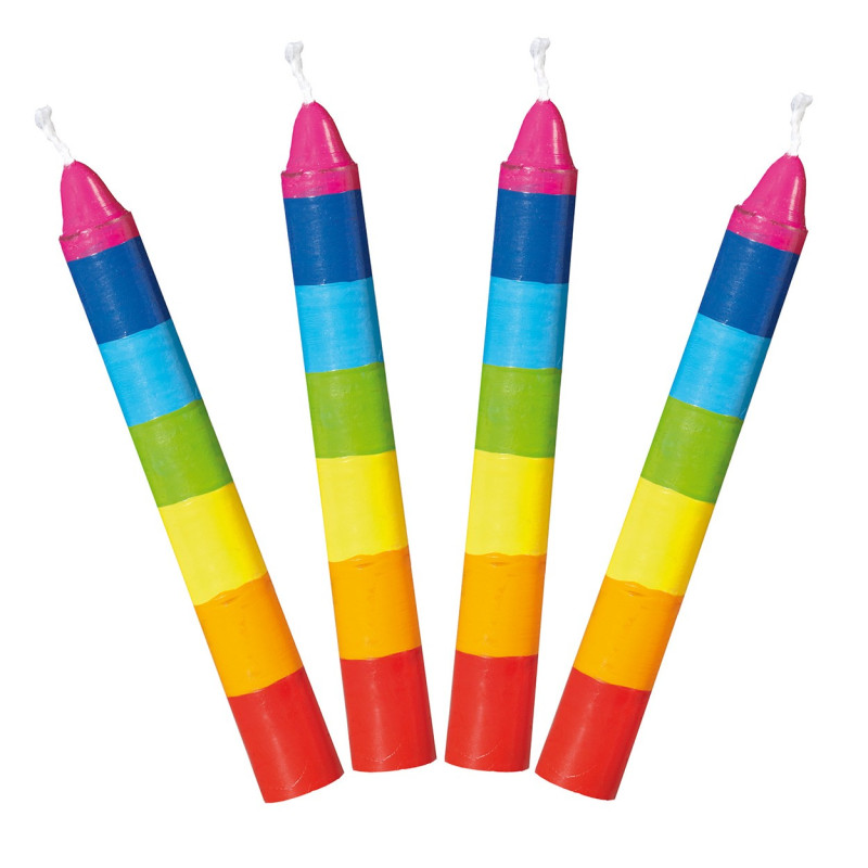 GOKI Rainbow candles, 10pcs.