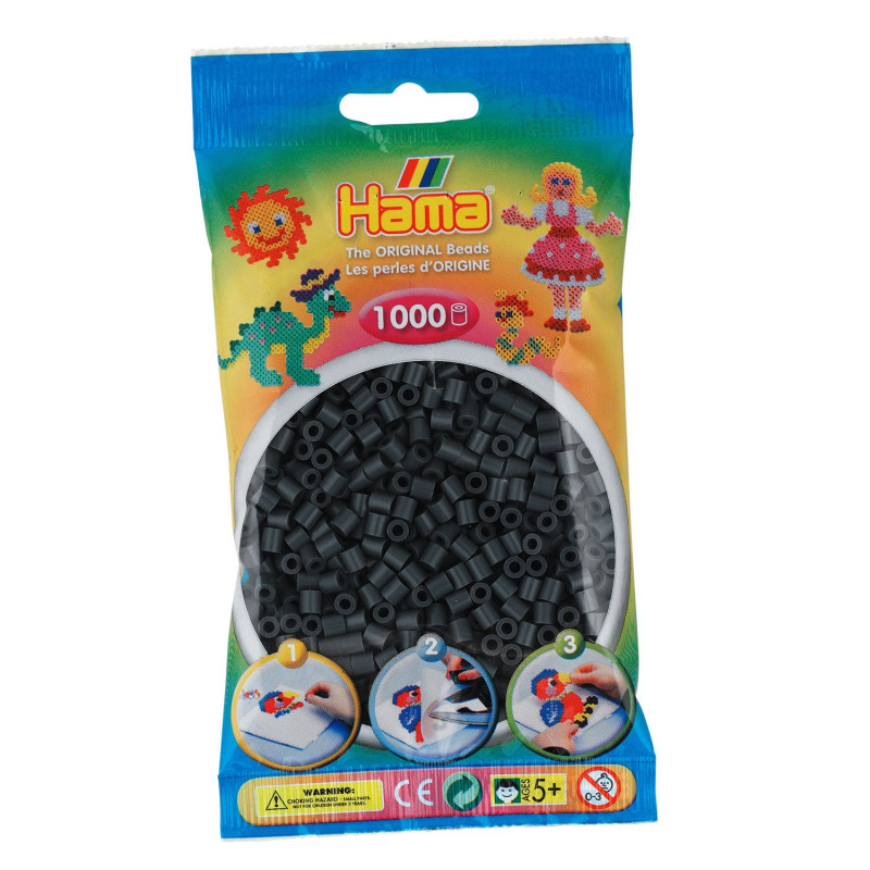 Hama Ironing beads-dark grey (071), 1000pcs.
