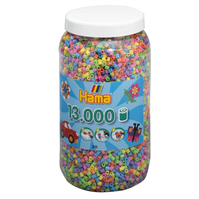 Hama Ironing beads in Pot-Pastelmix (050), 13,000th.