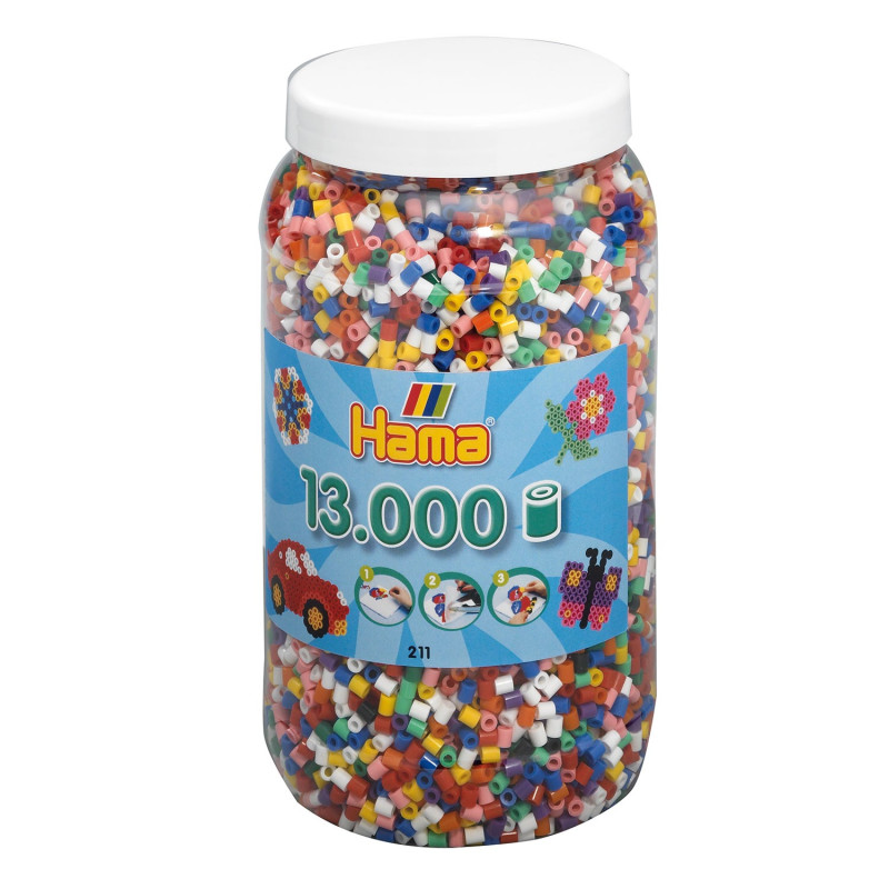 Hama Ironing beads in Pot-Mix standard (00), 13,000th.