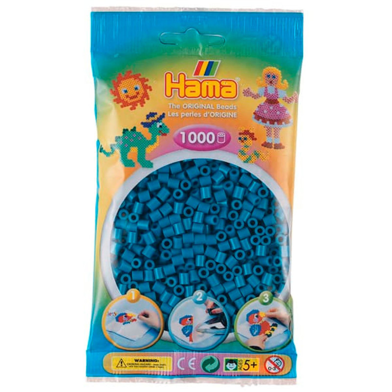 Hama Ironing Beads - Petrol Blue (83), 1000pcs.