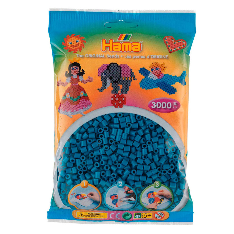 Hama Ironing Beads - Petrol Blue (201-83), 3000pcs.