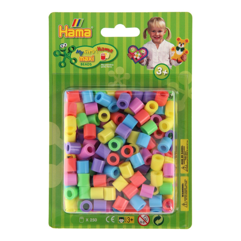 Hama String Beads Maxi - Pastel Mix (50), 250 pcs.