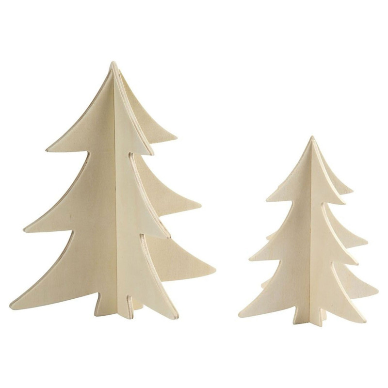 CREATIV COMPANY Decorate your 3D Wooden Christmas Trees, 2pcs.