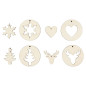 CREATIV COMPANY Wooden Christmas Pendants 2in1, 8st.
