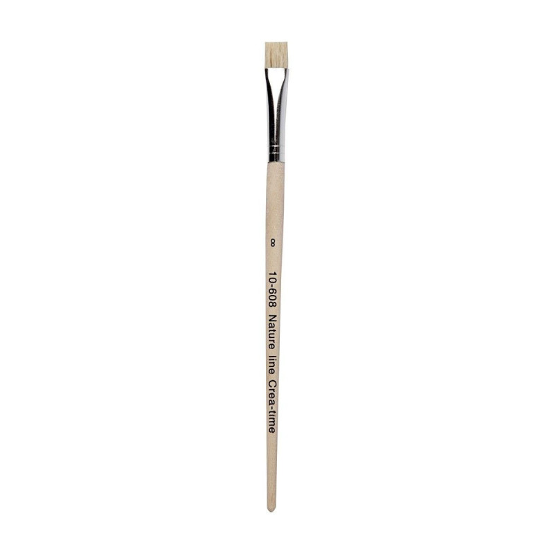 NATURE LINE Wooden brushes - Nr. 8, Short handle, 12st.
