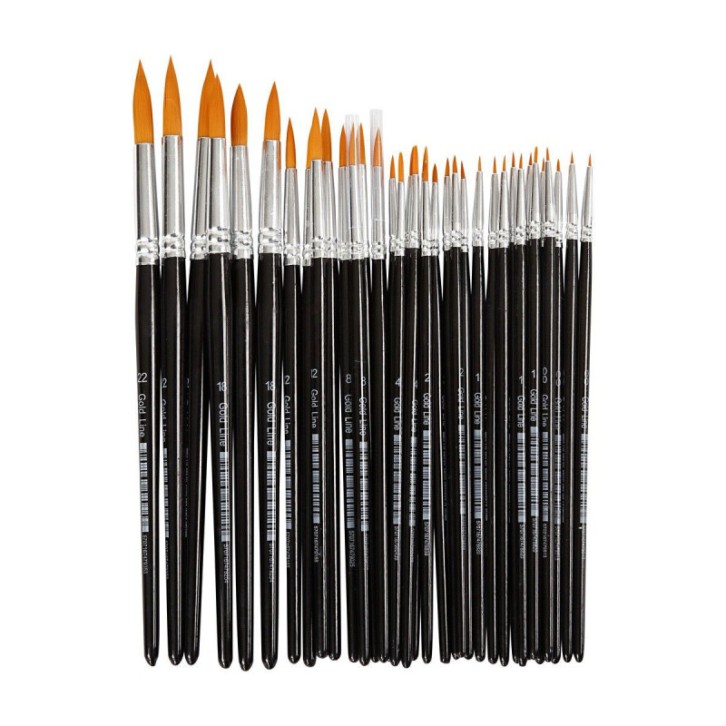 CREATIV COMPANY Round brushes - 7 sizes, 36st.