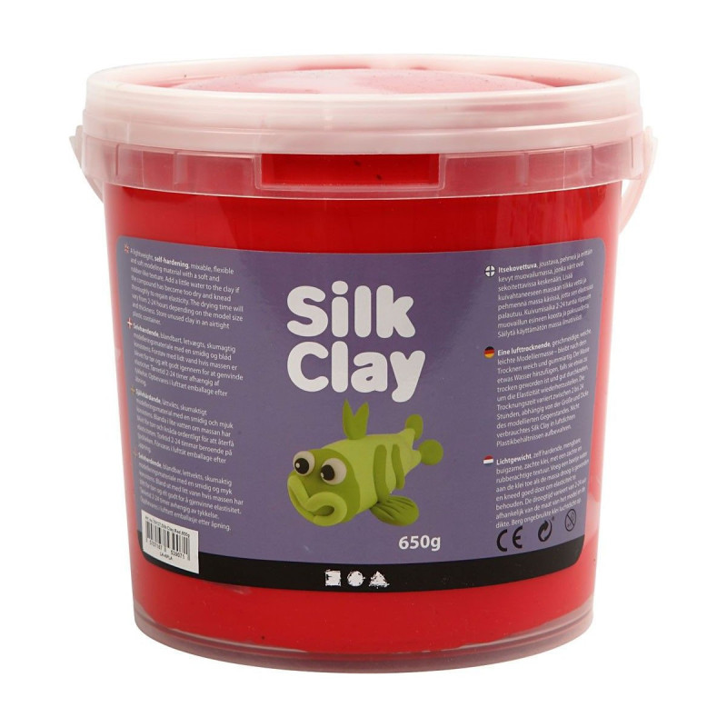 SILK CLAY Modeling clay - Red, 650gr.