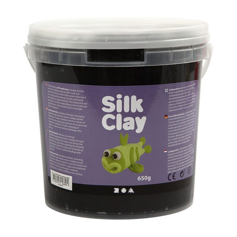 SILK CLAY Modeling Clay - Black, 650gr.