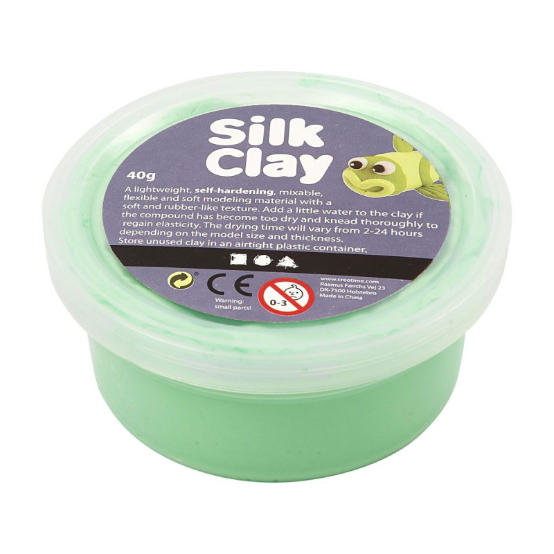 SILK CLAY Modeling clay - Light green, 40gr.