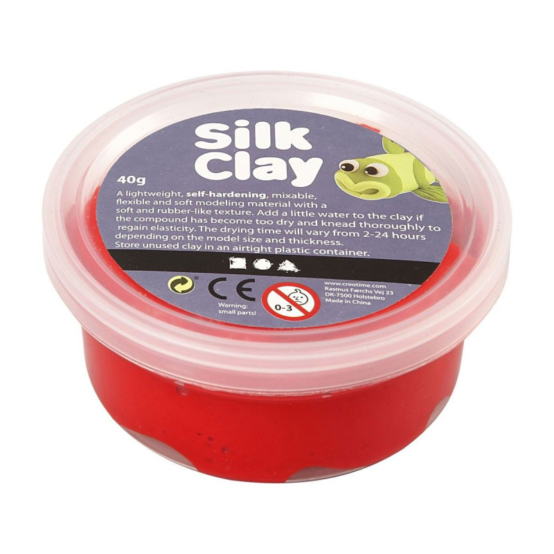 SILK CLAY Modeling clay - Red, 40gr.