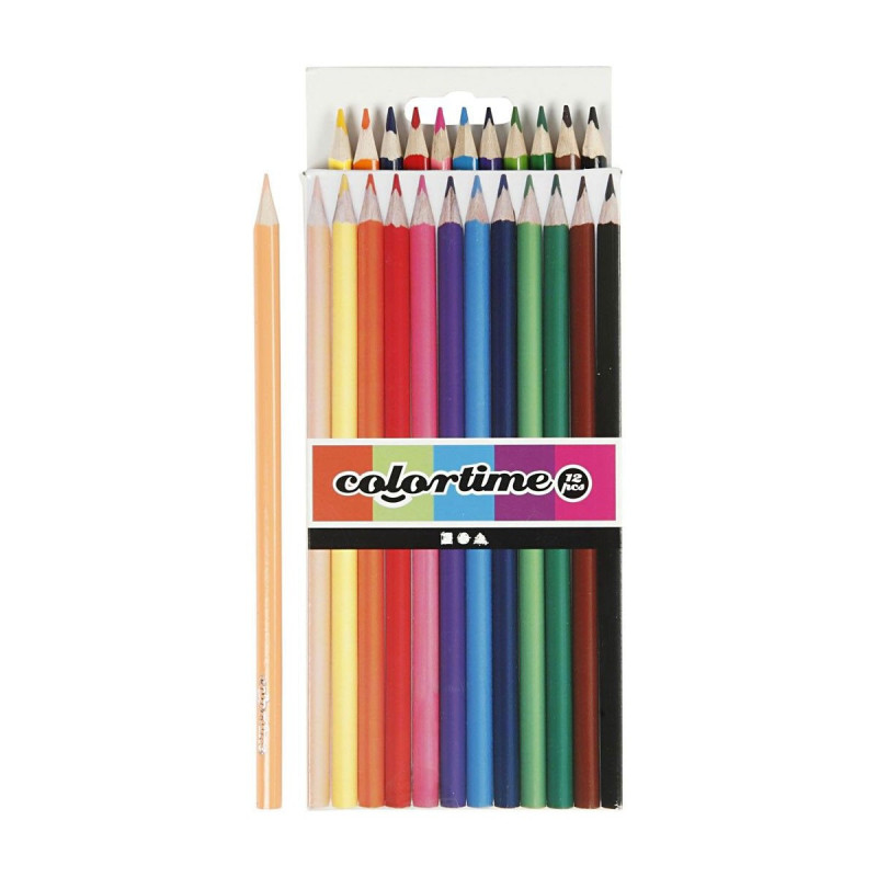 COLORTIME Colored pencils - Basic colors, 12pcs.