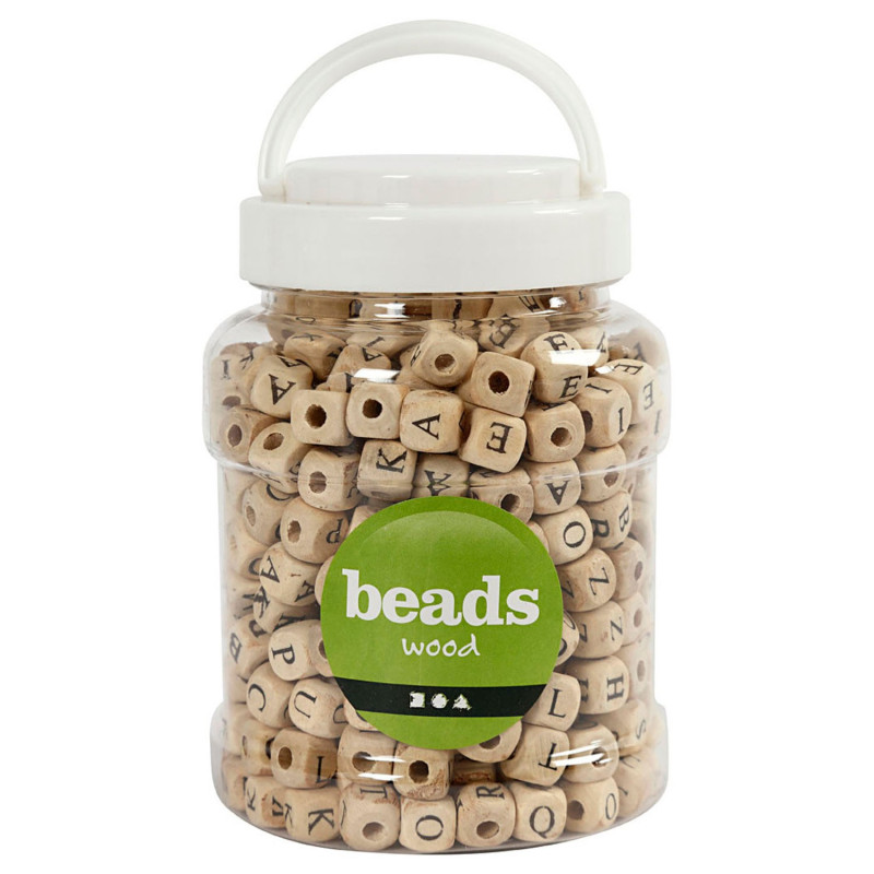 CREATIV COMPANY Wooden Letter Bead Set, 400pcs.