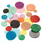 CREATIV COMPANY Foam Shapes Glitter Circles, 150pcs.