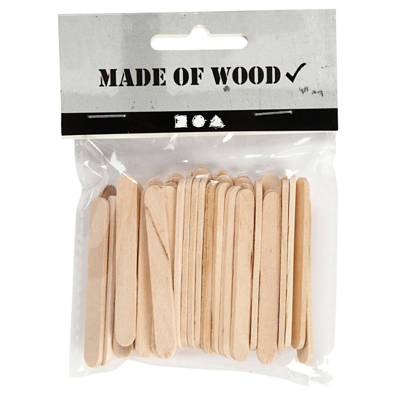 CREATIV COMPANY Wooden Craft Sticks Mini, 50 pcs.