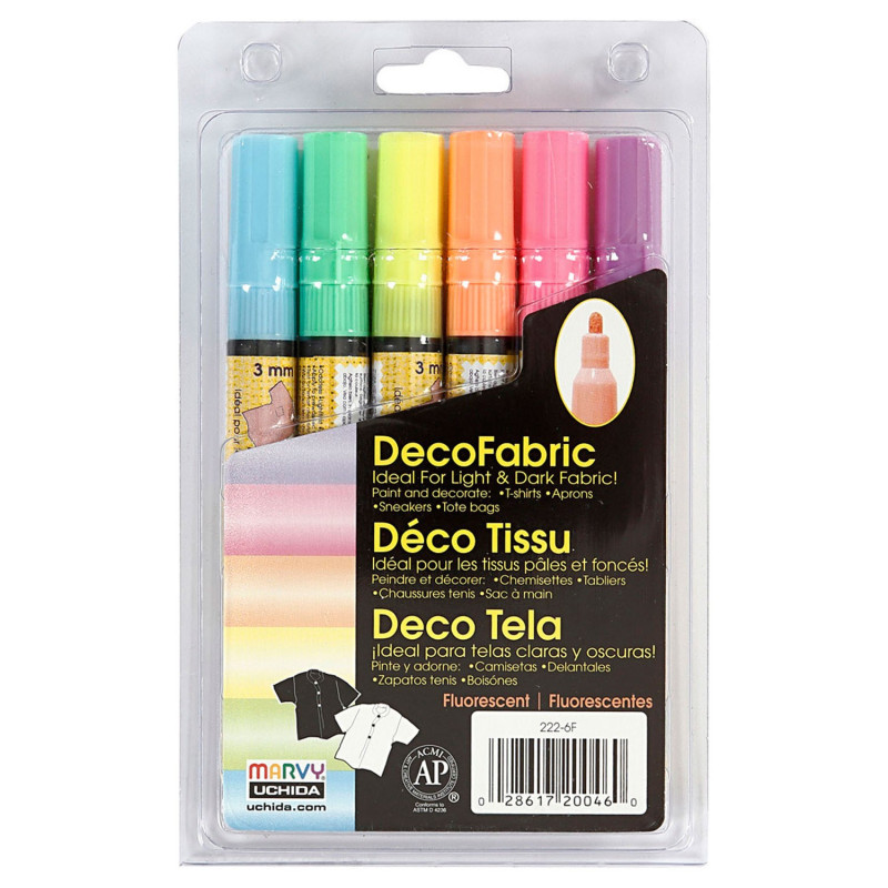 CREATIV COMPANY Deco Textile Markers, 6pcs.