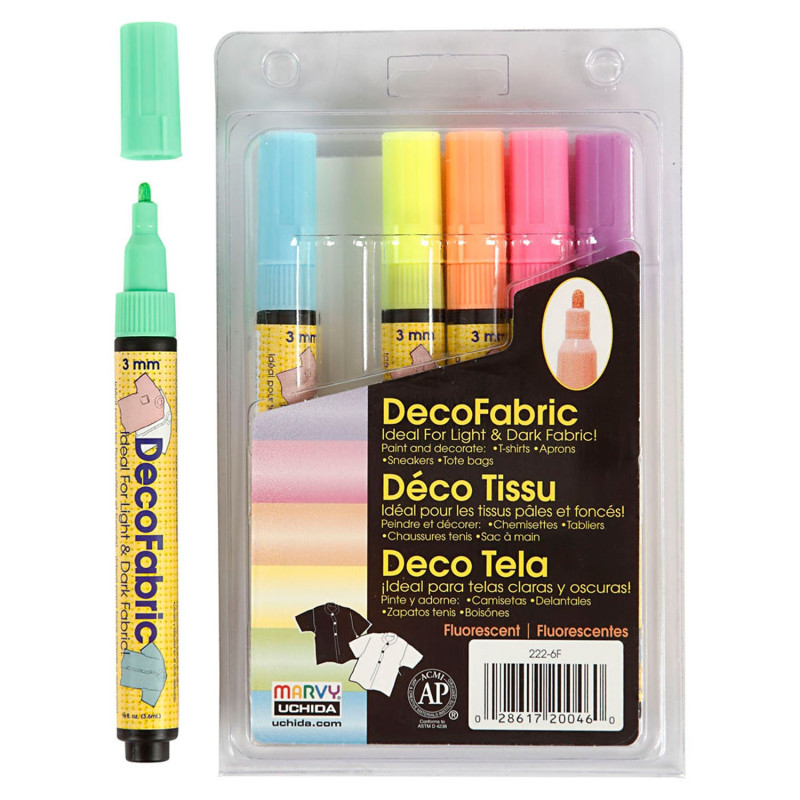 CREATIV COMPANY Deco Textile Markers, 6pcs.