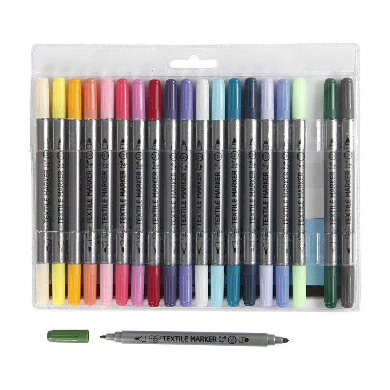 CREATIV COMPANY Textile Pens - Extra Colors, 20pcs.