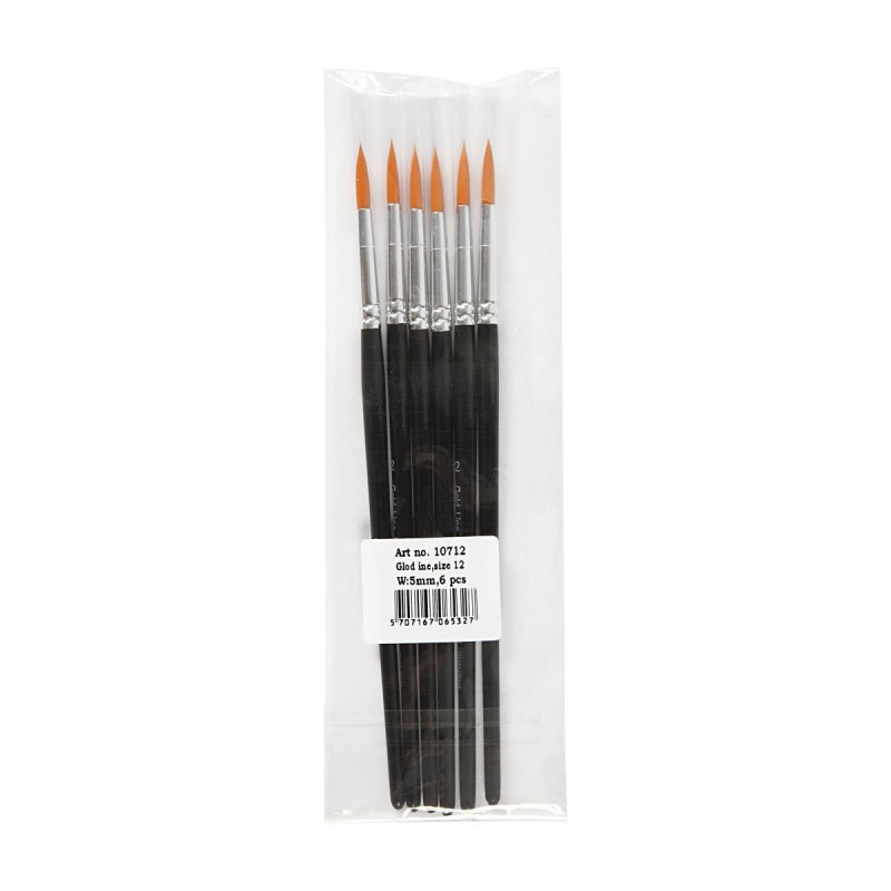 GOLD LINE Round brushes - Nr. 12, 6st.