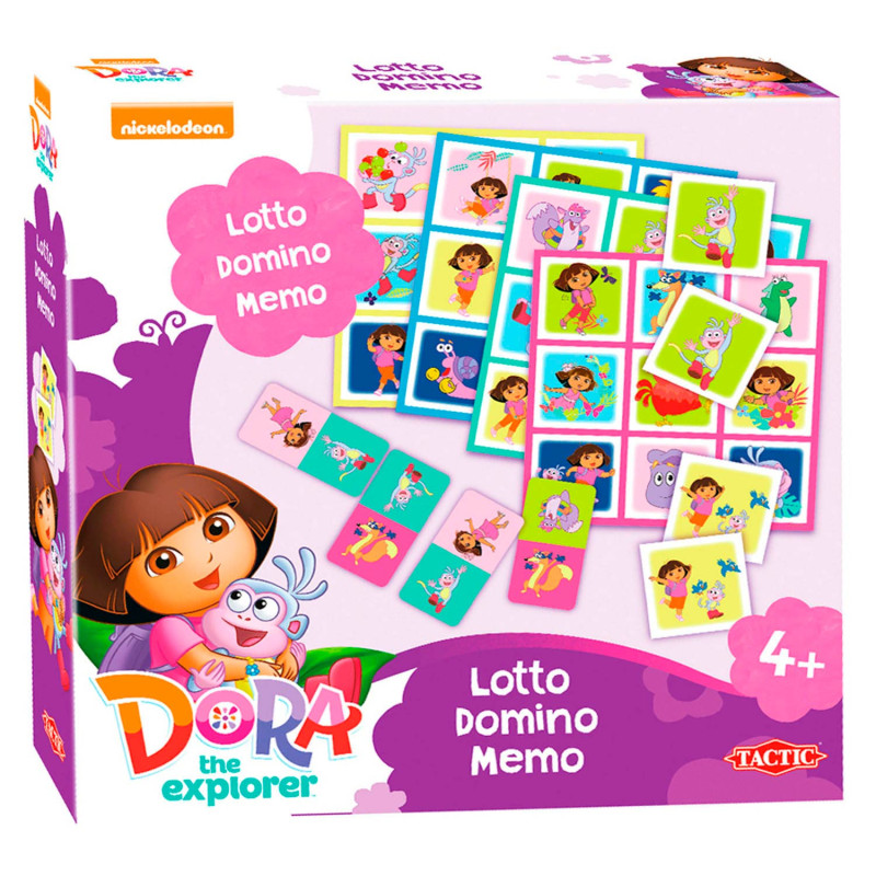 SELECTA Dora Lotto, Domino, Memo - 3in1