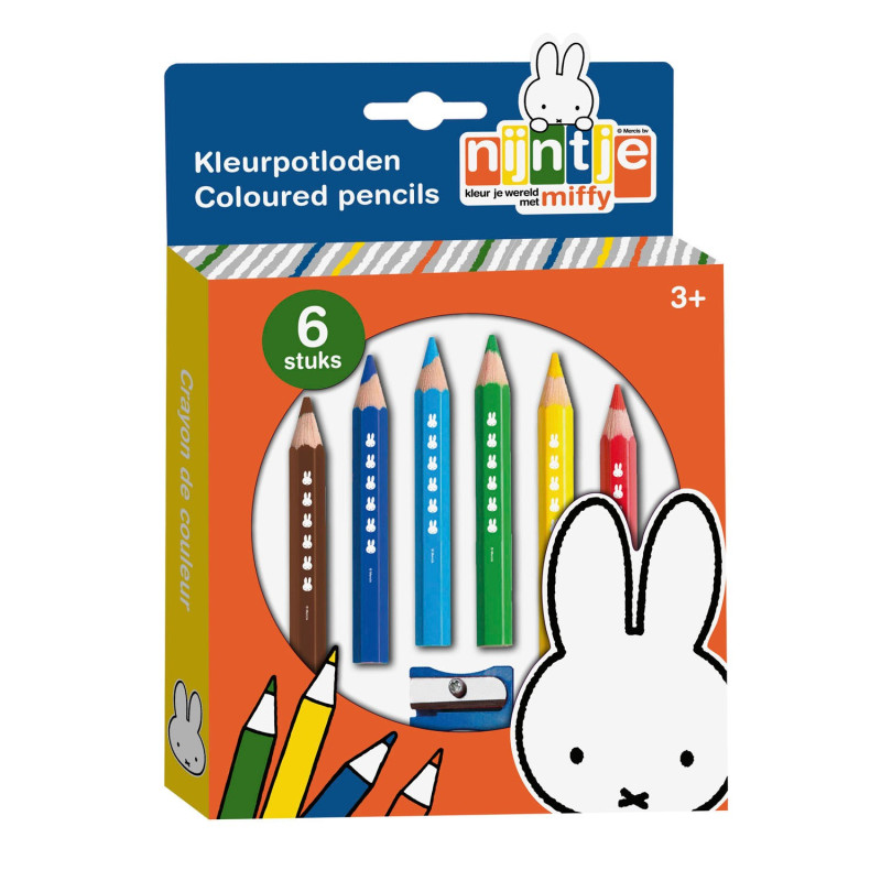 BAMBOLINO TOYS Miffy Wooden Crayons, 6st.