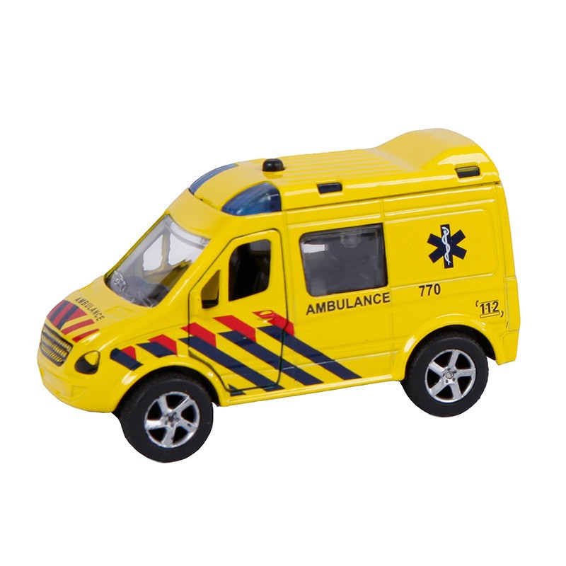 2-PLAY TRAFFIC 2-Play Die-cast Pull Back Ambulance NL Light and Sound