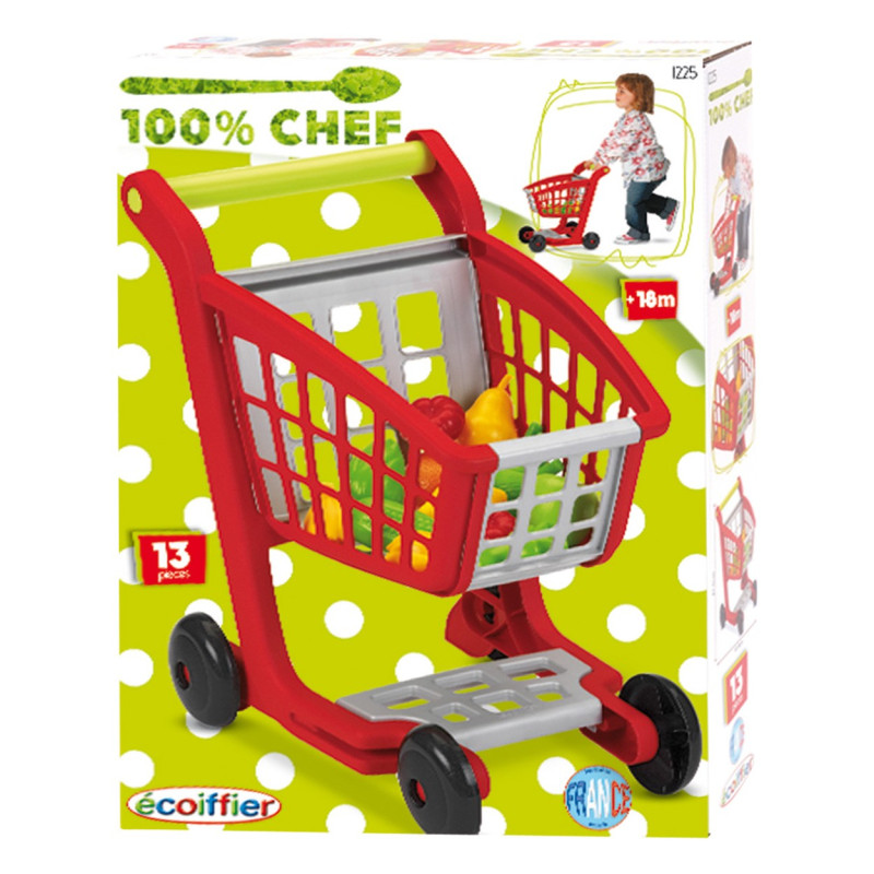 Ecoiffier - Chariot supermarché garni