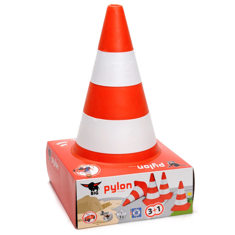 BIG traffic cone, set of 4 pawns