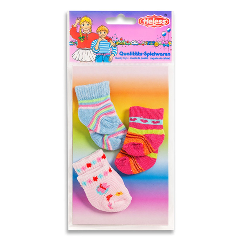 HELESS Doll socks-3 pair of Colored, 28-35 cm