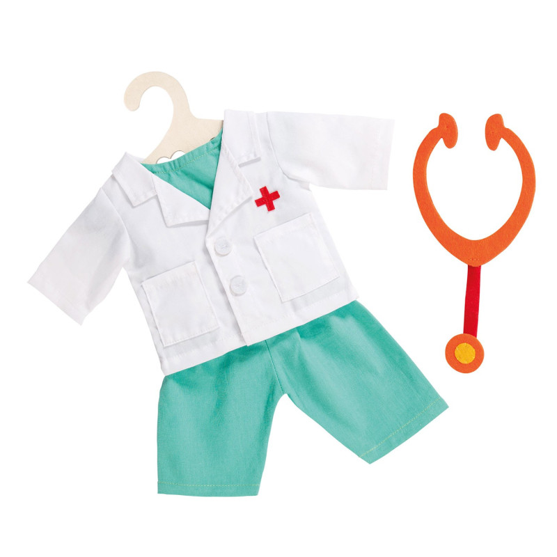 HELESS Doll doctor's outfit with stethoscope, 28-35 cm