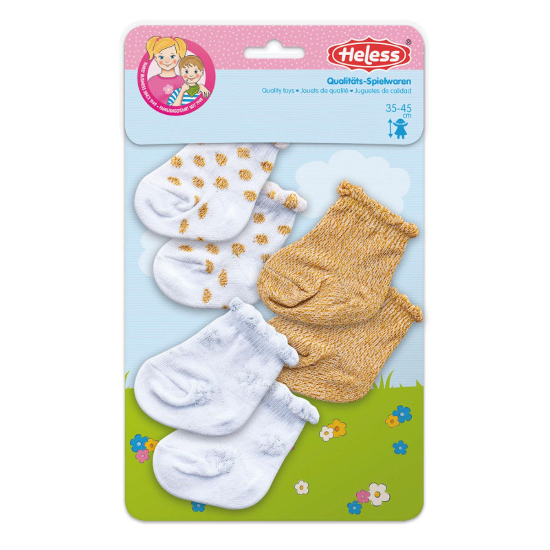 HELESS Puppet socks Glitter - 3 pairs, 35-45 cm