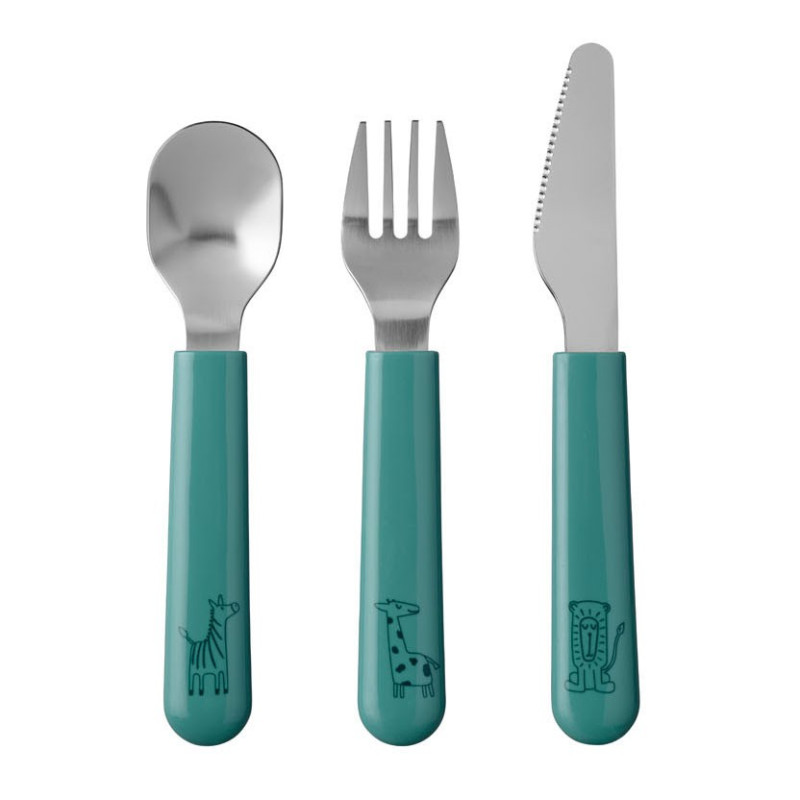 Mepal Mio Children& 39 s cutlery set - Deep Turquoise, 3dlg.