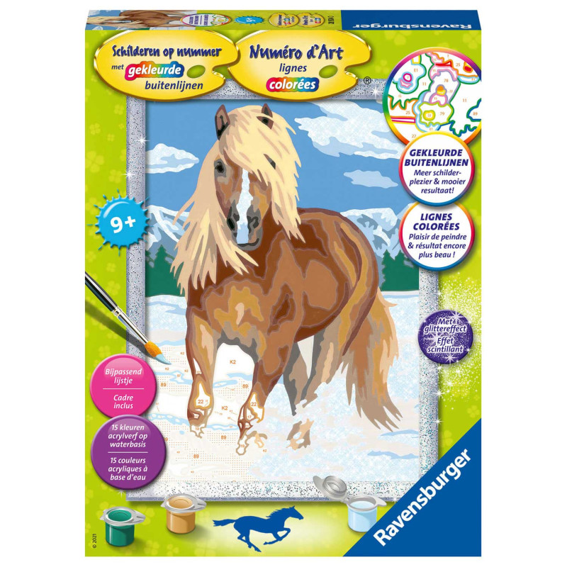 RAVENSBURGER Painting by Numbers - Horse in the Snow