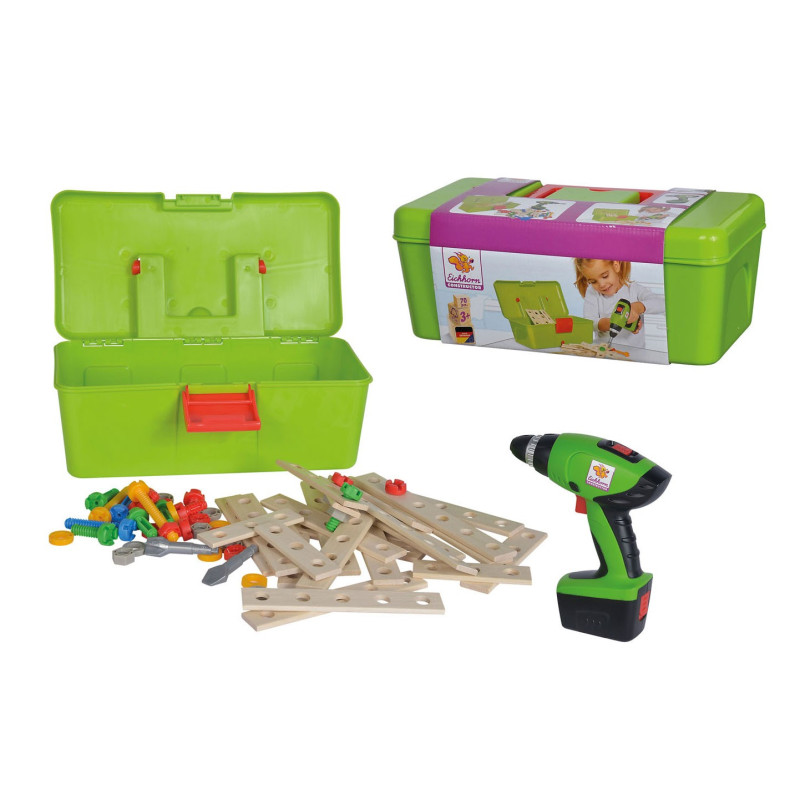 Eichhorn Constructor Tool box with drill, 70 pcs.