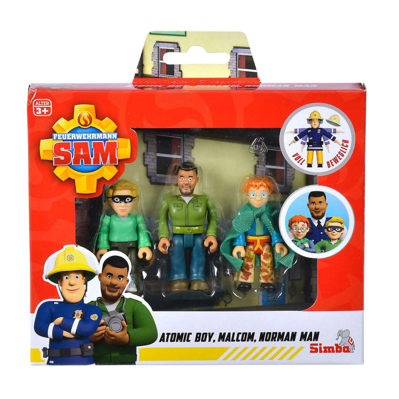 SIMBA Fireman Sam Superhero Toy Figures, 3pcs.