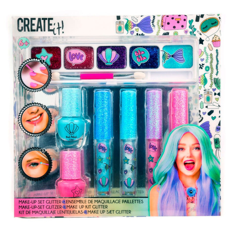 Create It! Makeup Set Glitter, 7dlg.