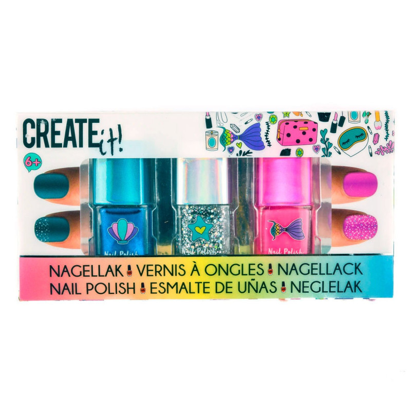 Create It! Nail polish Glitter, 3 pieces.
