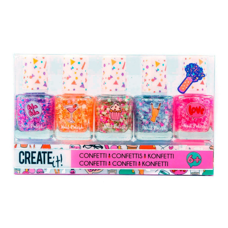 Create It! Nail Polish Confetti, 5pcs.
