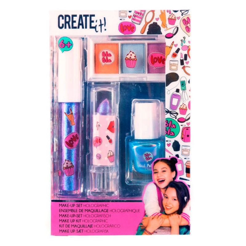 Create It! Make-up Set Holographic, 4dlg.