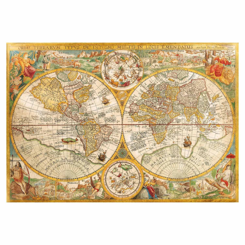 Clementoni Puzzle carte du monde antique 2000 pièces