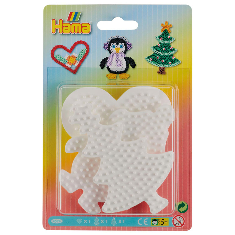 Hama Ironing Beads Signs - Heart, Penguin, Tree