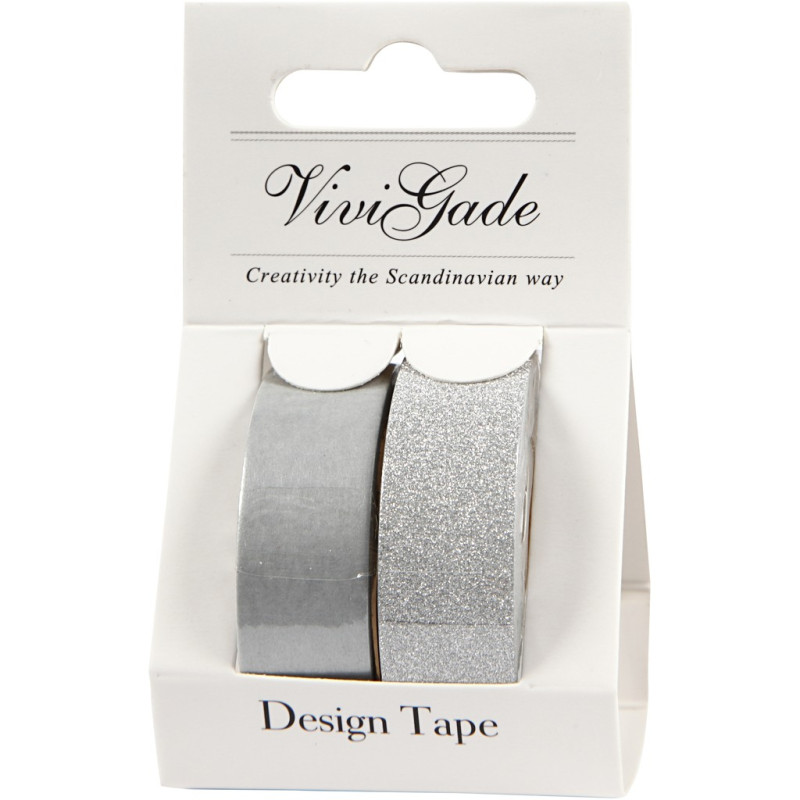Creativ Company - Masking Tape Silver 2m, 2pcs. 25221