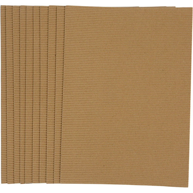 Creativ Company - Ribbed Cardboard Color 120gr, 10 Sheets 21963