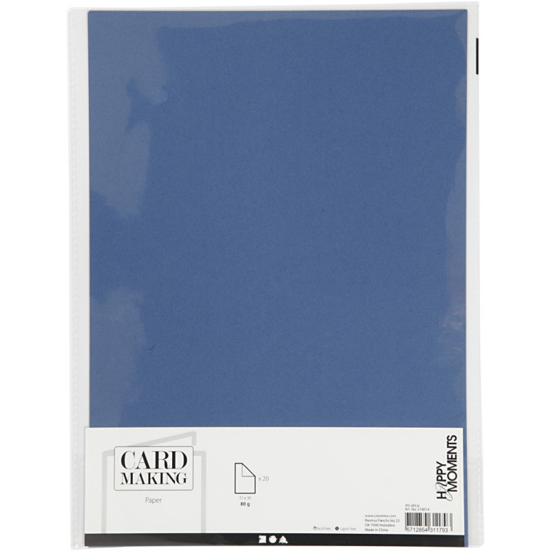 Creativ Company - Paper Blue A4 110gr, 20pcs. 218014