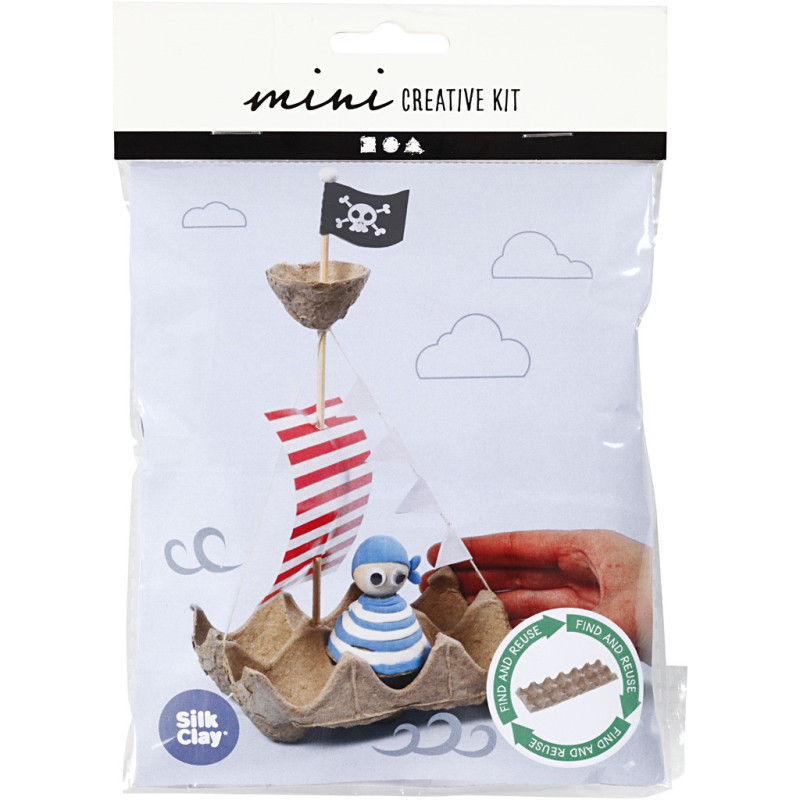 Creativ Company - Mini Creative Kit Egg Box Pirate Boat 977433