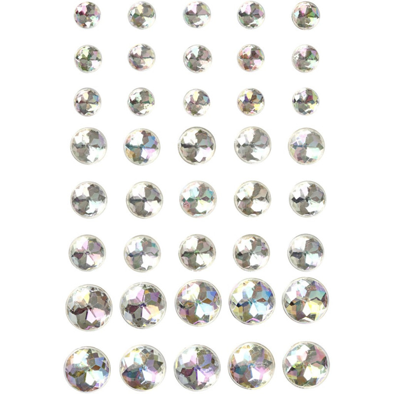 Creativ Company - Rhinestones Crystal 6-8-10mm, 40pcs. 28326
