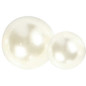 Creativ Company - Half Adhesive Pearls White 2-8mm, 140pcs. 28316