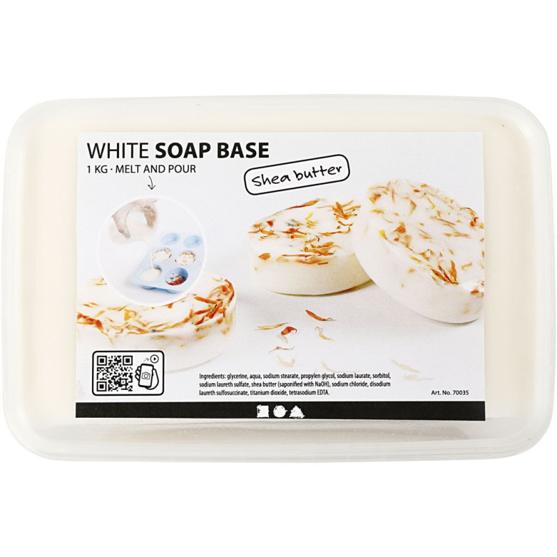 Creativ Company - Shea Butter Soap Base White, 1kg 70035