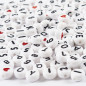 Creativ Company - Letter Beads White 7mm, 25gr 699050