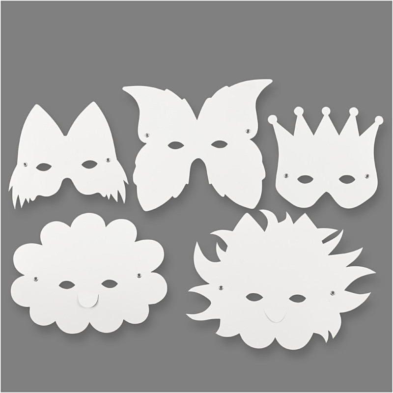 Creativ Company - Fantasy masks White, 5pcs. 592600